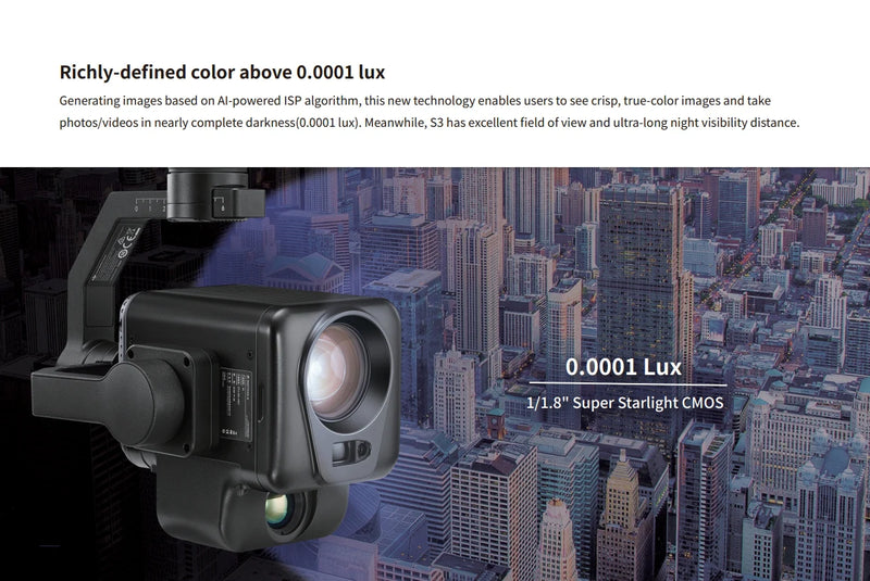 Deepthink S3 Tri-Sensor with Thermal Imaging UAV Camera (Compatible with DJI M300/M350 RTK)